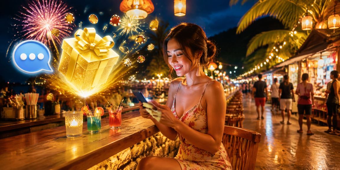 Chợ đêm Phú Quốc và điện thoại minh họa thanh toán giải trí di động